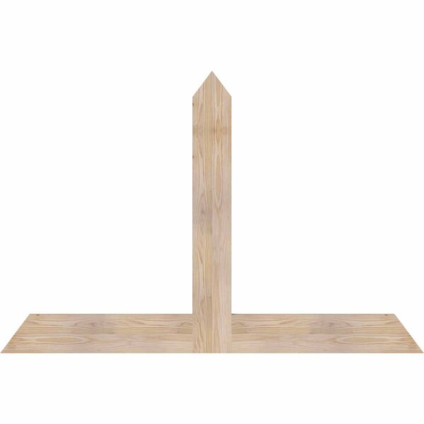 Ekena Millwork Portland Smooth Timber Gable Bracket, Douglas Fir, 60"W x 40"H x 1 1/2"D x 5 1/2"F, 16/12 Pitch GBW060X40X0206POR00SDF - main